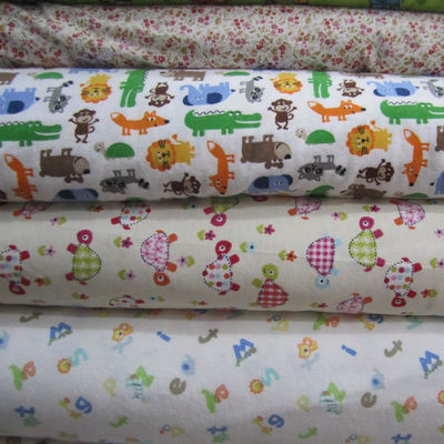 qualité  Tear-Resistant Soft Cotton Fabric 100%Cotton Flannel Fabric For Baby Bedding Sets / Blanket / Home Textile usine