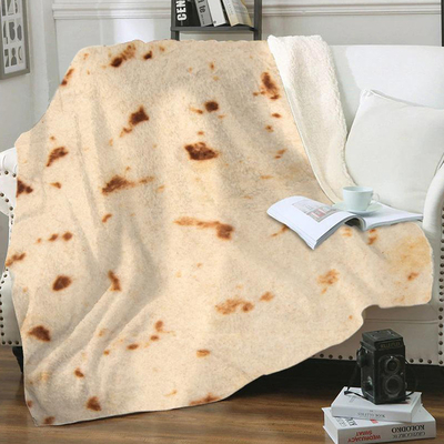 Various Design PORTABLE Print Pizza Blankets Logo Customized Flannel Pizza Blanket Custom Knitted Sherpa Throw Print Blanket