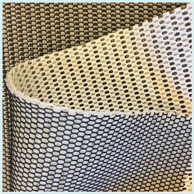 Breathable White And Black Color Of Nylon , Polyamide Mesh Fabric For Seating Mattress