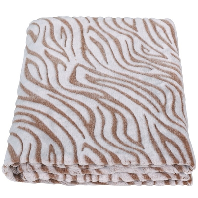 Baby Skin Friendly Super Soft Cashmere and Muslin Adult Blankets, Cute Nap Blanket, Brown Zebra Plush Flannel Fleece Infant Micro Throw Blanket