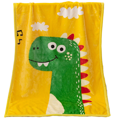 New Baby Flannel Wearable Cartoon Children Double Layer Raschel Kindergarten Nap Blanket Blanket