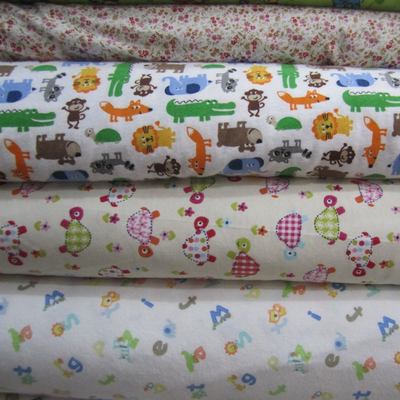 Tear-Resistant Soft Cotton Fabric 100%Cotton Flannel Fabric For Baby Bedding Sets / Blanket / Home Textile